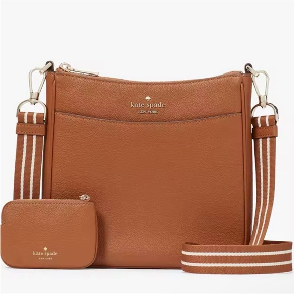 Kate Spade Rosie North South Swingpack pebbled leather w/Matching Pouch - Picture 2 of 10